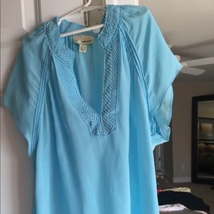 Like-new light blue silky top